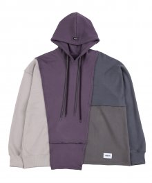 Oversized Mixed Hoodie [Purple]