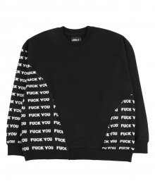 FUXX YOU Knit Mixed Sweatshirt [Black]