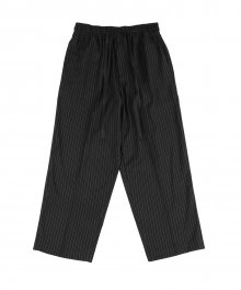Oversized Stripe Trousers [Black]