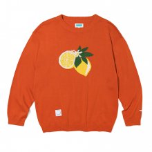 Lemon Knit Crewneck Orange