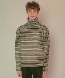 DWS STRIPE TURTLENECK(YELLOW)