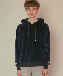 DWS VELVET HOOD SWEATSHIRT(DARK NAVY)