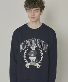 DWS 38 WHITE COW SWEATSHIRT(DARK NAVY)