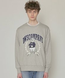 DWS 38 WHITE COW SWEATSHIRT(MELANGE GREY)