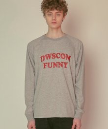 DWS COMFUNNY LONG SLEEVE T-SHIRT(MELANGE GREY)