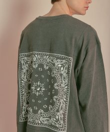 DWS YIN AND YANG PAISLEY LONG SLEEVE T-SHIRT(DARK GREY)