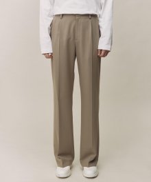 BEIGE WIDE FIT 2PLEATS TROUSERS TNPA1E706I2