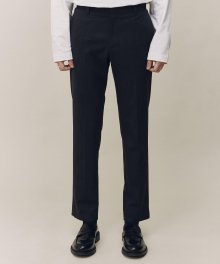 CHARCOAL GREY SLIM FIT SIDE BANDING ESSENTIAL TROUSERS TNPA1E703CG