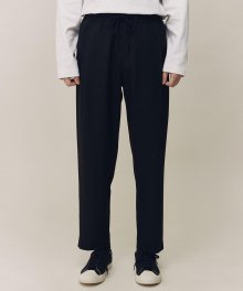 BLACK RELAX FIT BIG PLEATS EASY TROUSERS TNPA1E708BK