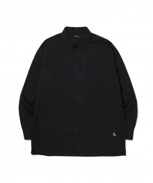 소프트코튼 드레스 오버셔츠(블랙)