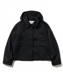 hooded short jacket (womens) black