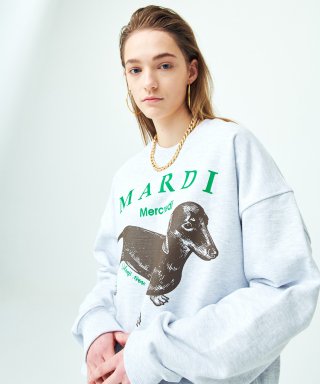MUSINSA | MARDI MERCREDI SWEATSHIRT FLOWERMARDI_WHITE VIVIDBLUE