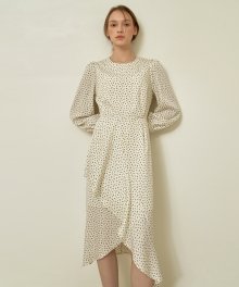 Lulu Wave Dress_Ivory