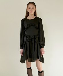 Jasmin Ruffle Dress_Black