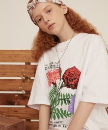 CARNATION OVER FIT T-SHIRT WHITE