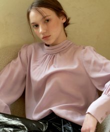 Rome Neck Blouse_Lilac