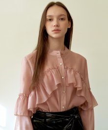 Soft Frill Blouse_Apricot Rose