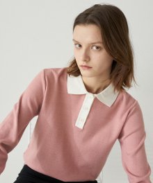 LM COLLAR KNIT(PINK)