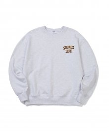 [SS21] Embroidered Logo Sweatshirt Light Grey