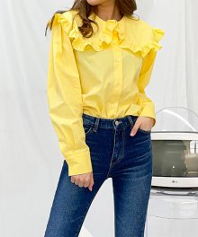Big kara frill blouse - yellow