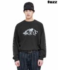 FUZZ BUNNY ASHES L/S TEE dark charcoal