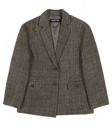 Chunky Tweed Jacket Ash Brown