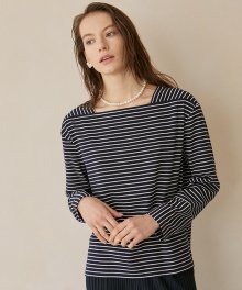 Camille Boat-neck T-Shirt_Dark Navy
