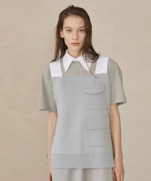 Soo Pocket Vest_Light grey