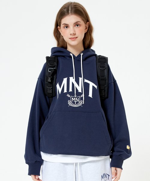 메인부스(MAINBOOTH) Varsity MNT Heavy Hoody(NAVY) - 사이즈