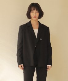 21SS ONE BUTTON JACKET/BLACK