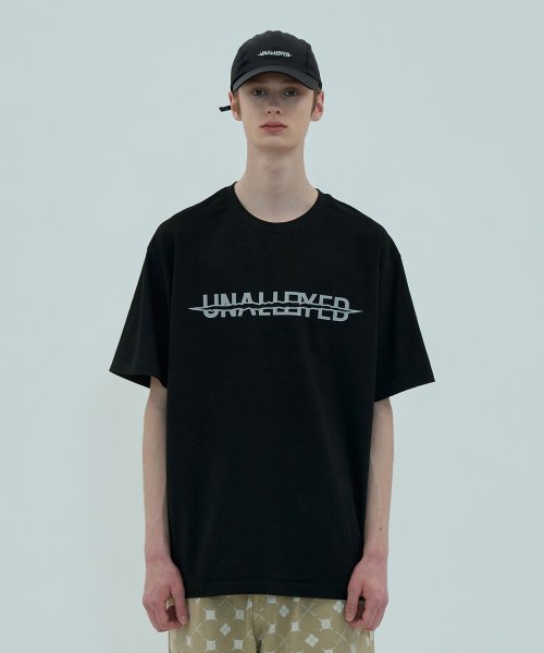 어널로이드(UNALLOYED) 스크래치 로고 티셔츠 / 블랙 - 38,000 | 무신사 스토어
