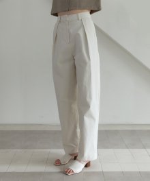 21S WIDE VOLUME PIN-TUCK PANTS (IVORY)
