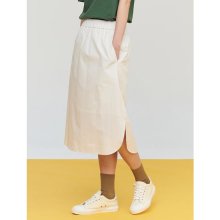 [GREEN BEANPOLE] 아이보리 H라인 코튼 밴딩 스커트 (BF1227N010)