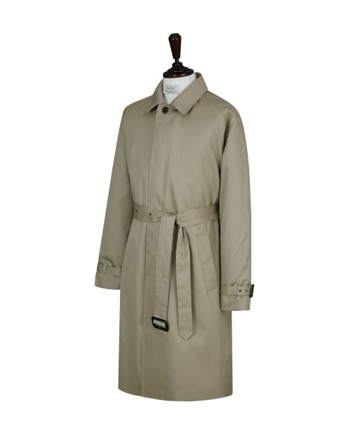 Gaberdine хлопковый Balmaccan Coat (Light Olive)