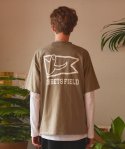 이벳필드(EBBETSFIELD) [EFF X MG] 플래그 엔젤 반팔 티셔츠 카키