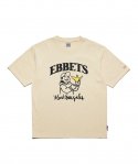 이벳필드(EBBETSFIELD) [EFF X MG] 유니버시티 엔젤 반팔 티셔츠 베이지