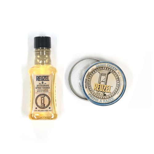 리우젤(reuzel) 애프터쉐이브 우드향 + 고보습 면도 크림 1oz
