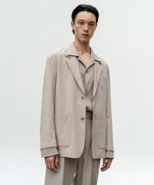 린넨 블레이저 BEIGE