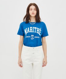 MARITHE COLLEGE TEE blue