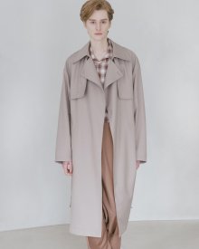 OVER FIT TRENCH COAT DUSTY BEIGE