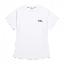 N212WTS830 여성 파인번팅 스몰 로고 드라이실 반팔 티셔츠 WHITE