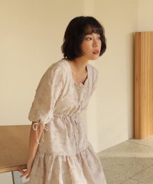 21SS LACE LONG ONEPIECE/BEIGE