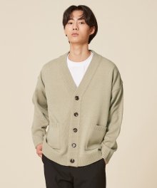 BASIC KNIT CARDIGAN (short ver.)_LIGHT KHAKI