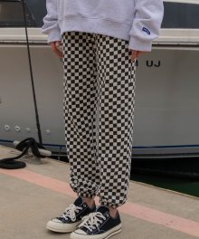 STEADY SWEATPANTS (BLACK CHECKER)