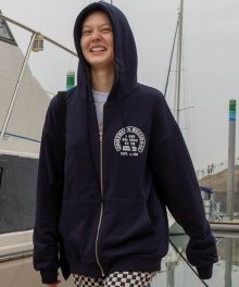 BASS ZIP UP HOODIE (NAVY)