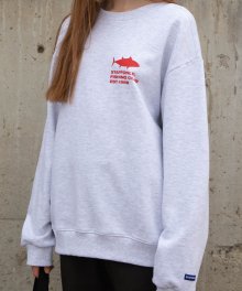 FISH SWEATSHIRT (MELANGE WHITE)