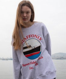 BOAT SWEATSHIRT (MELANGE WHITE)