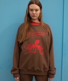 OCTOPUS SWEATSHIRT (BROWN)