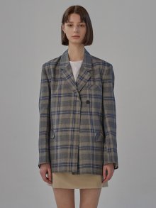 Linen double jacket (check)