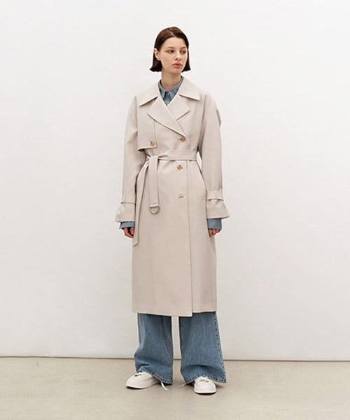 EMILY DOUBLE TRENCH COAT (Sand бежевый)